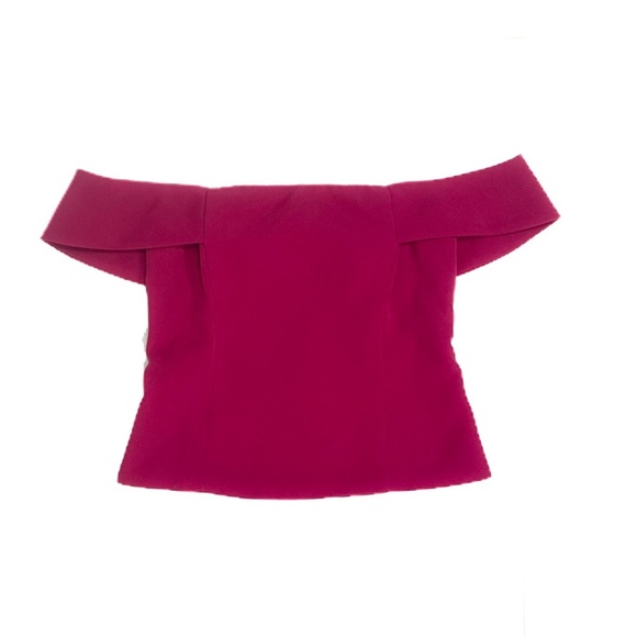 Express NWT magenta off shoulder crop top ❤️ - Picture 3 of 6